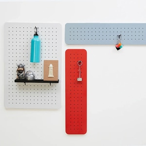 Organizator de perete Dash, 3 piese, alb-gri-rosu