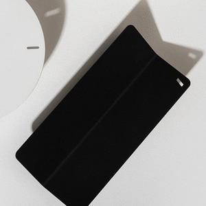 Suport accesorii birou SPIN Slide Rectangle, metal-lemn, negru