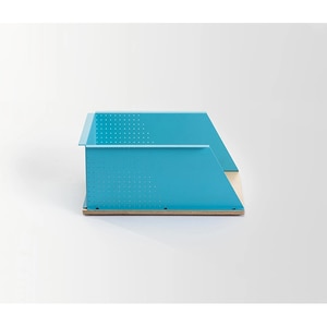 Tavita documente SPIN Cora Boxxit Large, metal-lemn, cyan