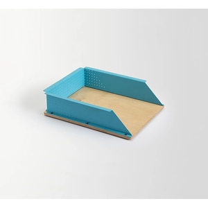 Tavita documente SPIN Cora Boxxit Small, metal-lemn, cyan