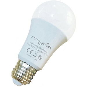 Bec LED Smart MYRIA MY2265S, E27, 12W,  Bluetooth, Dimabil, Wi-Fi, lumina variabila, compatibil Alexa, Google Assistant