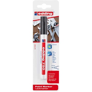 Marker permanent cu vopsea EDDING 750, corp metalic, 2-4 mm, negru