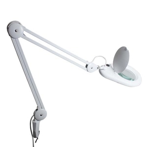 Lampa de birou cu lupa HOME NKLL 05, 9W, alb