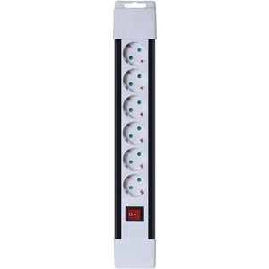 Prelungitor cu intrerupator HOME PNV 06K/WH, 6 prize, 2m