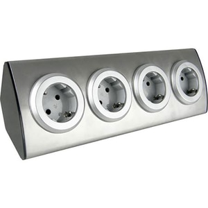 Multipriza STROHM SM190450, 4 prize Schuko, fara cablu, gri