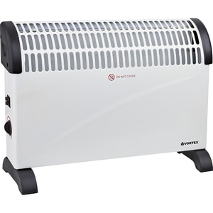 Convector electric de podea VORTEX VO4230, 3 trepte putere, 2000W, Termostat reglabil, alb-negru
