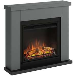 Semineu electric TAGU Frode Solid Grey, 1500W, Focar 3D, Telecomanda, gri