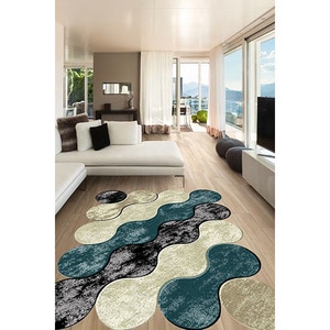 Covor living / dormitor Wave, 120 x 180 cm, poliester, multicolor