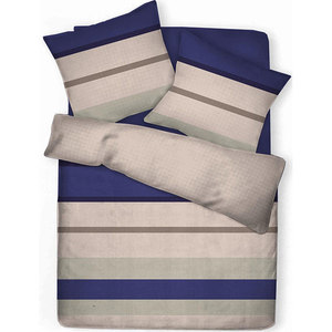 Lenjerie de pat Stripes, 2 persoane, 100% bumbac, 200 x 220 cm, 3 piese