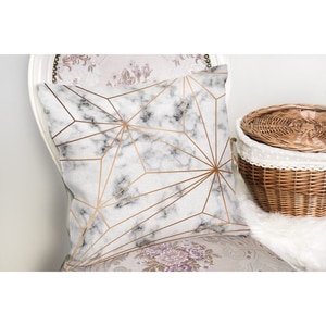 Fata perna decorativa Geometric, 30% bumbac +70% poliester, 45 x 45 cm, multicolor