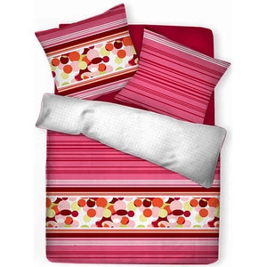 Lenjerie de pat Bubbles, 2 persoane, 52% poliester + 48% bumbac, 200 x 220 cm, 3 piese