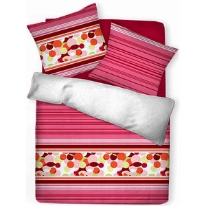 Lenjerie de pat Bubbles, 2 persoane, 52% poliester + 48% bumbac, 220 x 200 cm, 3 piese