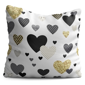 Perna decorativa Hearts, 40 x 40 cm, multicolor