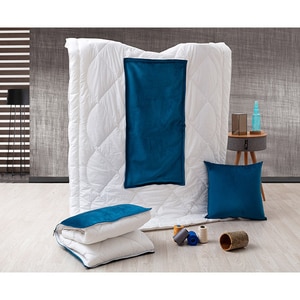 Pilota ESHO Flow, microfibra, 150 x 200 cm, bleumarin