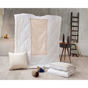 Pilota ESHO Flow, microfibra, 150 x 200 cm, crem