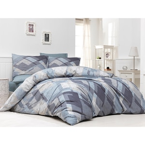 Lenjerie de pat Tetris, 1 persoana, 100% bumbac, 160 x 220, 3 piese