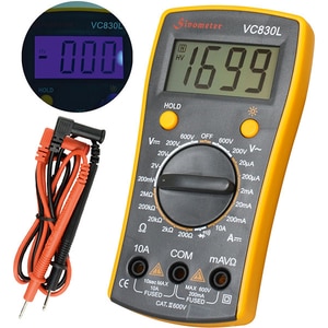 Multimetru digital SMA VC 830L, 9V, ecran digital