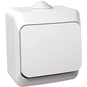 Intrerupator cap-scara SCHNEIDER WDE000560, aparent, 10A, IP44, alb