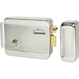 Yala electromagnetica SILVERCLOUD YL500 cu butuc, deschidere stanga, Fail Secure NO, argintiu