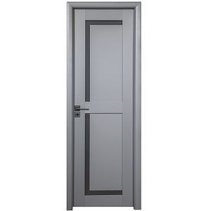 Usa interior A04, cu plexiglas, reversibila, MDF, 60 x 204 cm, gri antracit