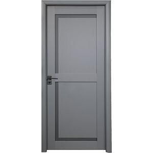 Usa interior A04, cu plexiglas, reversibila, MDF, 80 x 204 cm, gri antracit