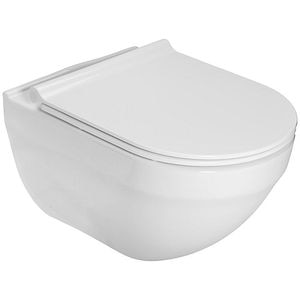 Vas WC suspendat ROCA Hebe A34H138000, portelan, 36.2 x 52 x 34.5 cm, capac SoftClose, alb