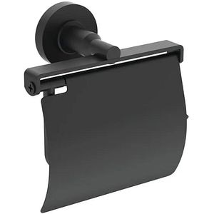 Suport hartie igienica cu capac IDEAL STANDARD IOM A9127XG, negru mat