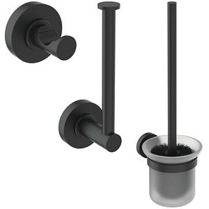 Set accesorii baie IDEAL STANDARD IOM A9246XG, 3 piese, negru mat