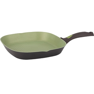 Tigaie grill AMERCOOK Avocado AC0108408.28, 28 cm, aluminiu forjat, negru-verde