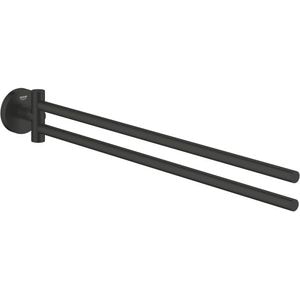 Suport prosop dublu GROHE Essentials 1024672430, 44 cm, negru