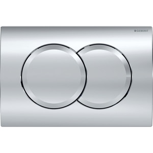 Clapeta actionare GEBERIT Delta 01 115107211, dubla actionare, crom lucios