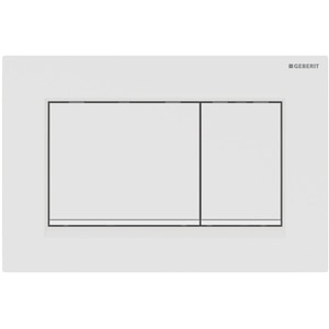 Clapeta actionare GEBERIT Sigma 30 115883011, dubla actionare, alb mat lacuit, detalii alb lucios