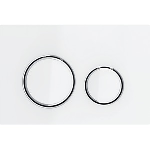 Clapeta actionare GEBERIT Sigma 21 115884SI1, dubla actionare, alb-crom