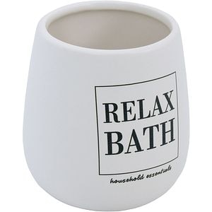 Pahar baie BISK Grama 05599, ceramica, alb