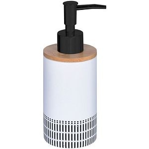 Dispenser sapun lichid BISK Etno 08190, 275 ml, alb-negru