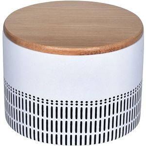 Recipient cosmetice BISK Etno 08195, alb-negru