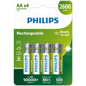 Acumulatori PHILIPS R6B4B260/10, AA, 2600 mAh, 4 bucati
