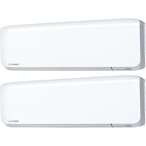 Sistem aer conditionat pentru 2 incaperi MITSUBISHI HEAVY, 2x7000BTU unitatea interna, unitate externa 14000BTU, A+++/A++, Inverter, Functie incalzire, Wi-Fi, alb