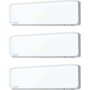 Sistem aer conditionat pentru 3 incaperi MITSUBISHI HEAVY, 7000/7000/9000 unitatea interna, unitate externa 21000BTU, A+++/A++, Inverter, Functie incalzire, Wi-Fi, alb
