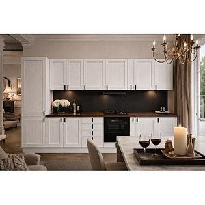 Mobila bucatarie Alpinia, PAL, 325 x 60 x 216 cm, alb