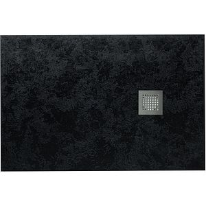 Cadita dus Ligro, dreptunghiulara, compozit, 80 x 120 cm, negru