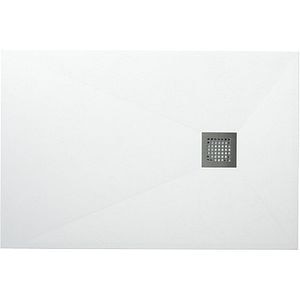Cadita dus FIBREX Ligro, dreptunghiulara, compozit, 160 x 90 x 2.7 cm, alb