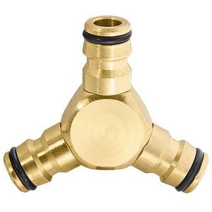 Conector triplu pentru furtun PALISAD 665688, 1/2", alama