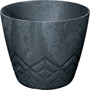 Ghiveci PROSPERPLAST Dare Areco, D14 cm, antracit