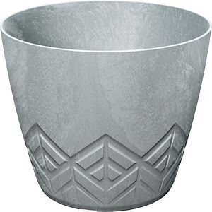 Ghiveci PROSPERPLAST Dare Areco, D24 cm, gri