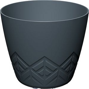 Ghiveci PROSPERPLAST Dare Areco, D23.8 cm, gri antracit