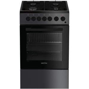 Aragaz ARCTIC AEM5611DTLA, 4 arzatoare, Gaz + Electric, L 50 cm, Grill, antracit