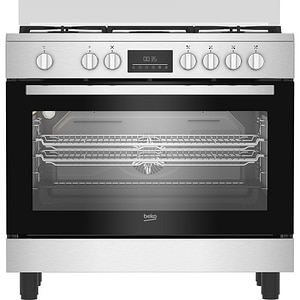 Aragaz BEKO BGM11226EX, 5 arzatoare, Gaz + Electric, L 90 cm, Grill, inox