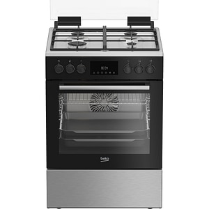 Aragaz BEKO FBSM62530DXMS, 4 arzatoare, Gaz + Electric, L 60 cm, Grill, antracit