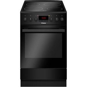 Aragaz HANSA FCCM58209H, 4 arzatoare, Electric, L 50 cm, Grill, negru